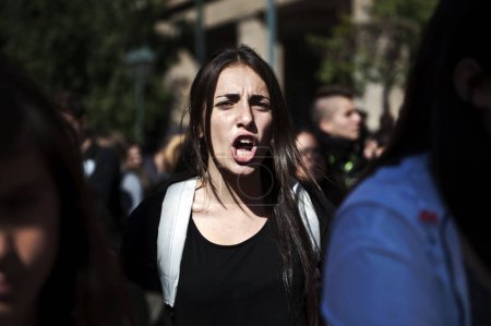 Photo for Greece: Students cry out against education cuts in Athens - Royalty Free Image