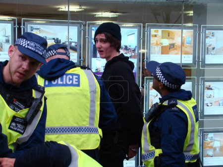 Photo for LONDON - POLICE - PROTESTERS CLASH - FEE PROTEST - Royalty Free Image