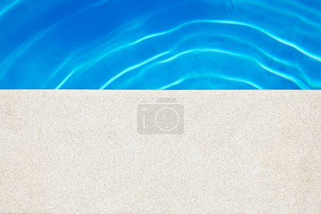Photo for Swimming pool with blue water, close up view - Royalty Free Image