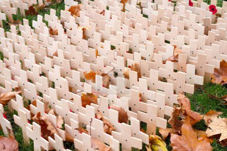 Photo for "LONDON - UNITED KINGDOM - FIELD OF REMEMBRANCE - WESTMINSTER " - Royalty Free Image