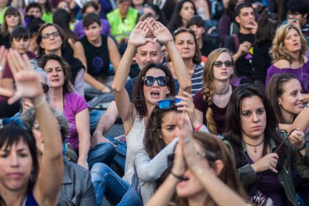 Téléchargez les photos : ESPAGNE - MADRID - PARADE FEMINISME - en image libre de droit