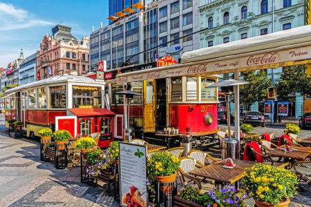 Photo for Outdoor restaurant at Wenceslas Square - Royalty Free Image