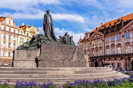 Photo for The Jan Hus Memorial in Prague - Royalty Free Image