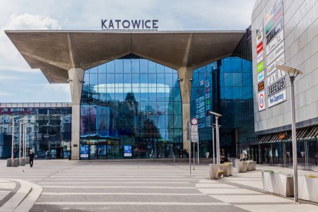 Foto de Nueva estación de tren en Katowice - Imagen libre de derechos