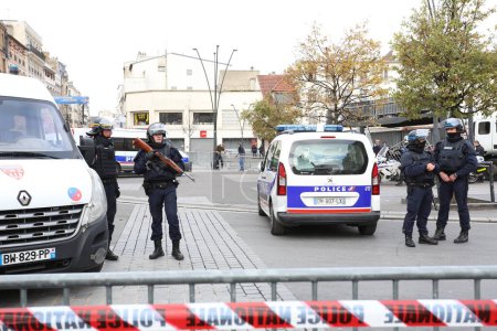 Photo for Attacks police in Saint Denis, France - Royalty Free Image