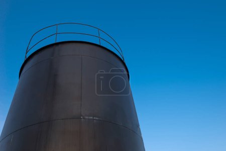 Photo for Oil storage tank on blue sky background - Royalty Free Image