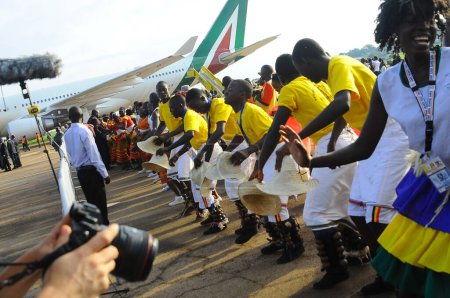 Téléchargez les photos : OUGANDA - RELIGION - POPE FRANÇOIS - en image libre de droit