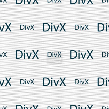 Foto de DivX icono de signo de formato de vídeo. símbolo. Fondo abstracto sin costuras con formas geométricas. - Imagen libre de derechos