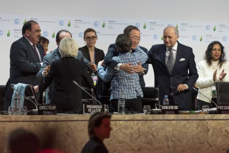 Téléchargez les photos : FRANCE, Paris : Conférence des Nations Unies sur les changements climatiques à Paris, France, le 11 décembre 2015. - en image libre de droit