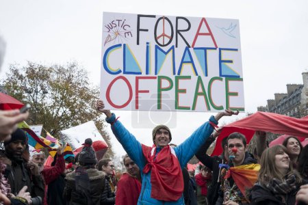 Foto de Manifestación de la COP21 en París Francia "FRANCIA - PARÍS - COP21 - DEMONSTRACIÓN " - Imagen libre de derechos