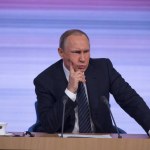 President of Russian Federation Putin Vladimir on the conference
