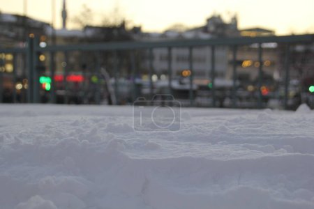 Photo for TURKEY, Istanbul: Snow blankets Istanbul, Turkey for a third day on January 1, 2016, and would ground 529 flights and nearly 30,000 passengers by January 4. - Royalty Free Image