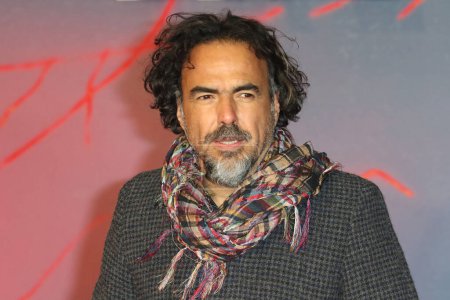 Photo for UK, London: Alejandro Gonzalez Inarritu arrives on the red carpet at Leicester Square in London on January 14, 2016 for the UK premiere of the Revenant, Inarritu's Oscar-nominated film starring Leonardo DiCaprio. - Royalty Free Image