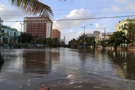 Foto de Inundaciones en la isla de Cuba - Imagen libre de derechos
