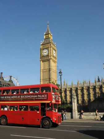 Photo for "London bus and Big Ben" - Royalty Free Image