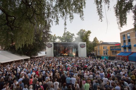 Téléchargez les photos : 2015 - personnes visitant le groupe de rock norvégien, hellbillies - en image libre de droit
