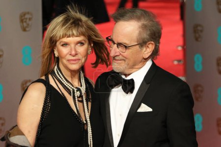 Photo for LONDON, ENGLAND - FEBRUARY 14: Kate Capshaw and Steven Spielberg attends the EE British Academy Film Awards at The Royal Opera House on February 14, 2016 in London, England. - Royalty Free Image