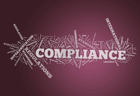 Photo for Word Cloud Compliance, colorful picture - Royalty Free Image