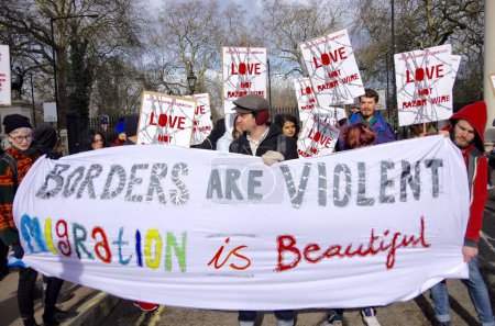 Photo for UK - REFUGEE CRISIS at VALENTINE'S DAY - Royalty Free Image