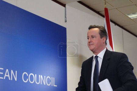 Photo for DAVID CAMERON - EUROPEAN COUNCIL at BRUSSELS ,BELGIUM - Royalty Free Image