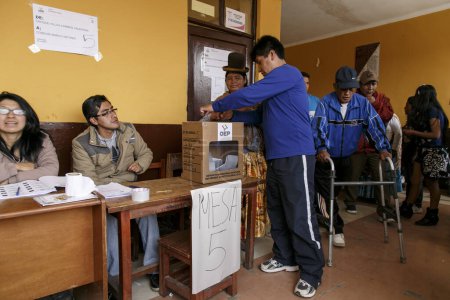 Foto de REFERENDO - ELECCIÓN - POLÍTICA EN LA PAZ - BOLIVIA - Imagen libre de derechos