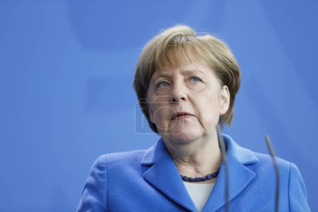 Photo for Portrait of Angela Merkel, former Chancellor of Germany - Royalty Free Image
