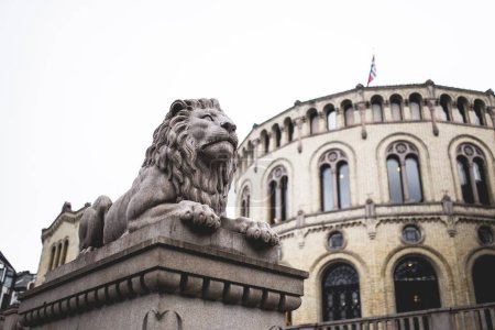 Photo for Norwegian parliament Stortinget in Oslo, Norway - Royalty Free Image
