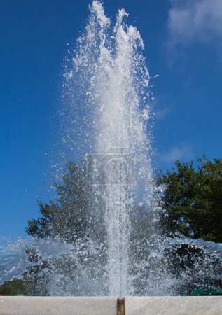 Photo for Park fountain in the summer, travel place on background - Royalty Free Image