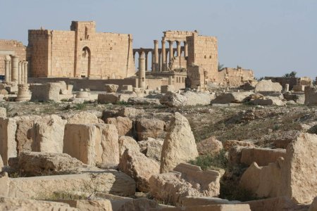 Téléchargez les photos : SYRIE, Palmyre - 13 avril 2010 : Ruines de la ville antique de Palmyre située dans une oasis au centre de la Syrie - en image libre de droit