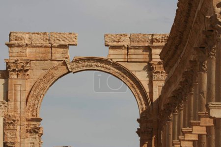 Photo for SYRIA, Palmyra - April 13, 2010: Ruins of the antique city of Palmyra located on an oasis in central Syria - Royalty Free Image
