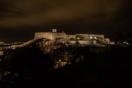 Photo for Fredriksten castle In Halden city at night - Royalty Free Image