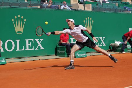 Photo for MONACO, Monte-Carlo: Tennis match at the Monte-Carlo ATP Masters Series tournament on April 15, 2016 in Monaco. - Royalty Free Image
