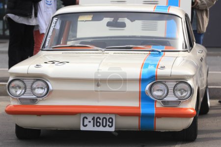 Photo for Closeup view of retro car, daytime view - Royalty Free Image