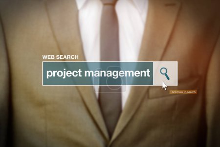 Téléchargez les photos : Glossaire de la barre de recherche Web - gestion de projet - en image libre de droit