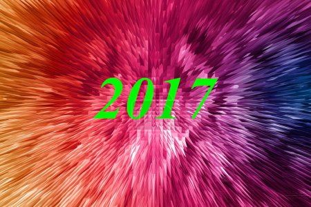 Photo for Beautiful abstract design colorful background Happy New Year 2017 - Royalty Free Image