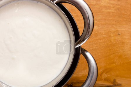 Photo for "Mascarpone cheese cooking at home" - Royalty Free Image