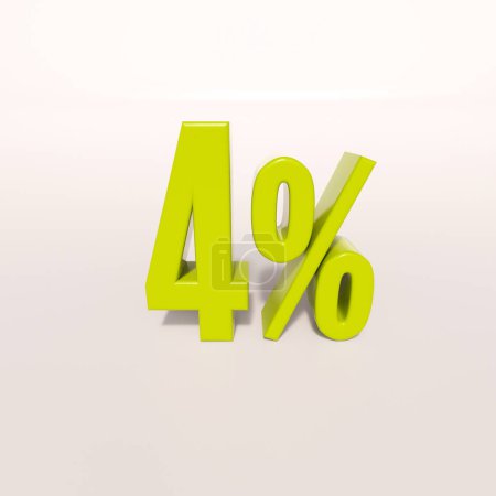 Téléchargez les photos : Signe de pourcentage, 4 pour cent, image colorée - en image libre de droit