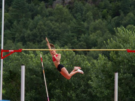 Photo for Woman and pole vault ,sport concept - Royalty Free Image
