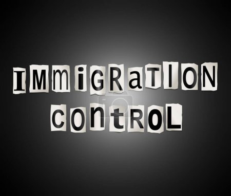 Photo for Immigration control concept, colorful picture - Royalty Free Image