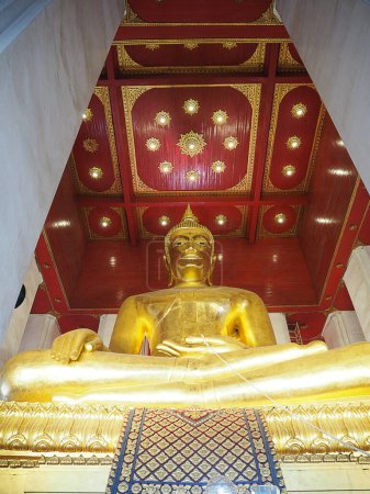 Photo for Golden buddha statue close up - Royalty Free Image