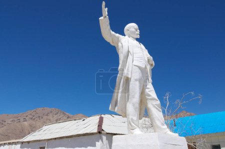 Photo for Lenin statue in Murghab - Royalty Free Image