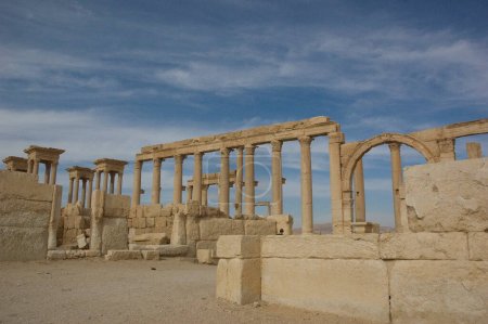 Foto de Palmira es una antigua ciudad semítica en la actual gobernación de Homs, Siria. Esto es antes de que ISIS destruyera algunos de los restos de la vieja civilización. - Imagen libre de derechos