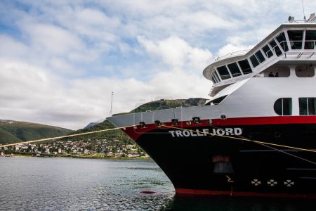 Photo for Hurtigruten Trollfjord, sailing the Norwegian coast - Royalty Free Image