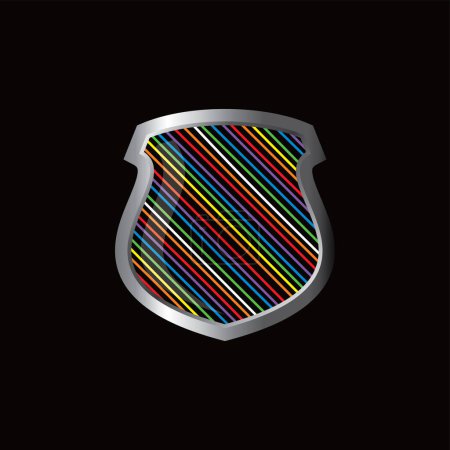 Téléchargez les photos : Rainbow theme protector shield - en image libre de droit