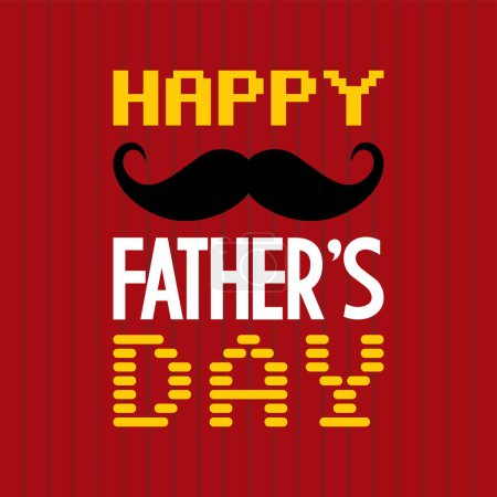 Photo for Appy father day illustration - Royalty Free Image