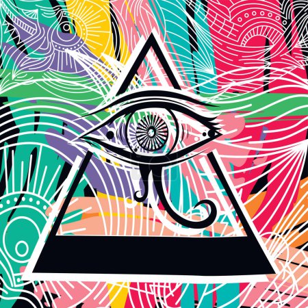 Téléchargez les photos : Horus eye abstract art - en image libre de droit