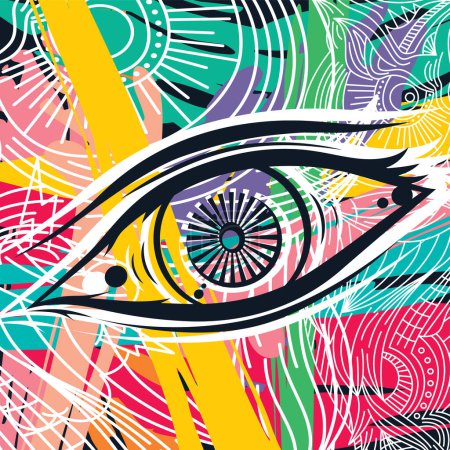 Téléchargez les photos : Horus eye abstract art - en image libre de droit