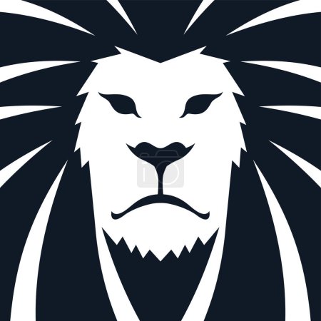 Téléchargez les photos : Illustration du modèle de tête de lion - en image libre de droit