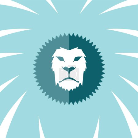 Foto de Ilustración de la plantilla de cabeza de león - Imagen libre de derechos