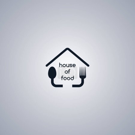 Photo for Homemade house food logo template - Royalty Free Image